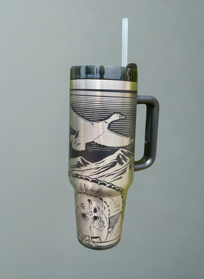 Hunting 40oz Laser Engraved Tumbler