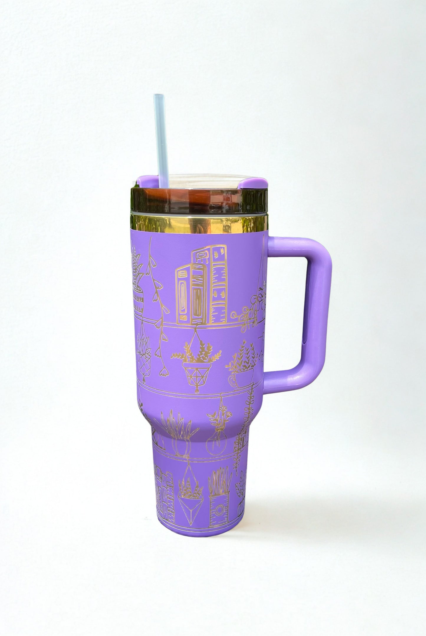 Plants & Books 40oz Laser Engraved Tumbler