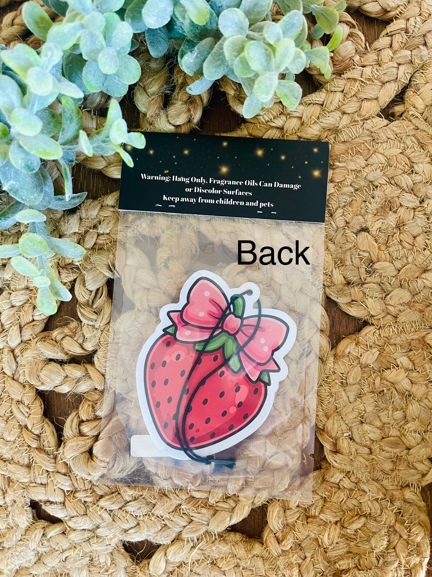 Strawberry with Bow Air Freshener