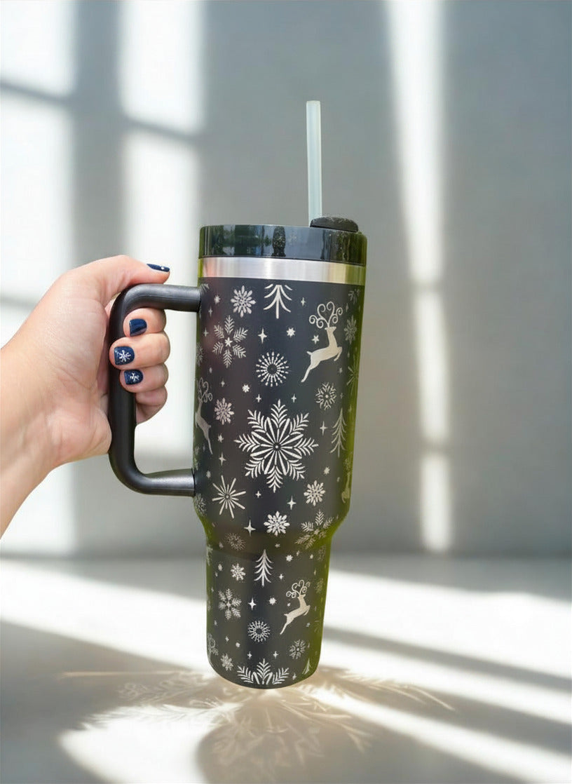 Holiday 40oz Laser Engraved Tumbler