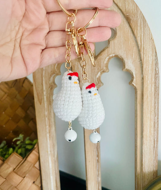Chicken Crochet Keychain