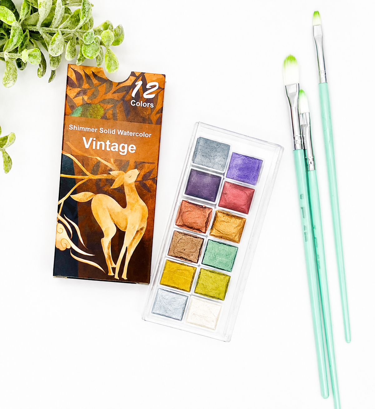 Shimmer Watercolor Paint Palette Sets