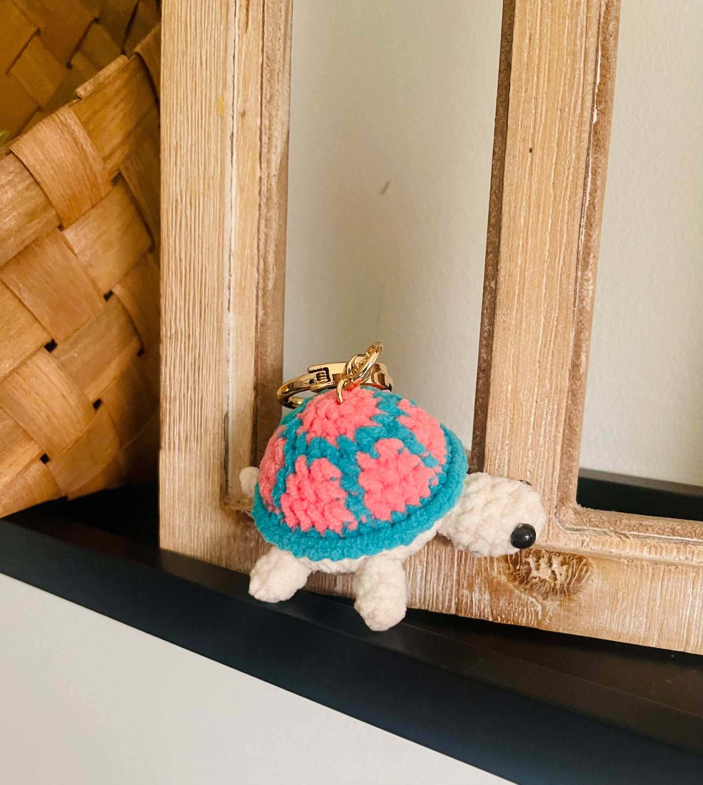 Turtle Crochet Keychain