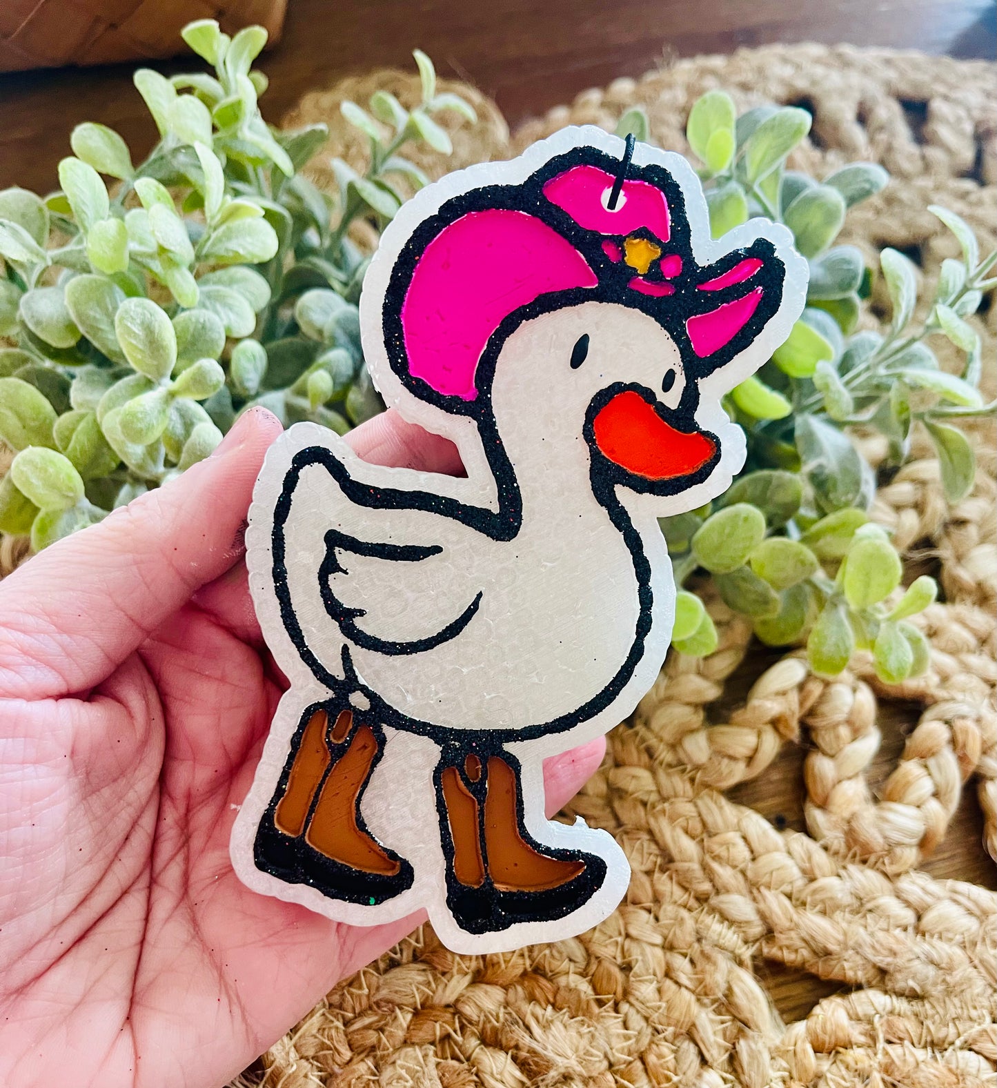 Cowboy Goose Car Freshie