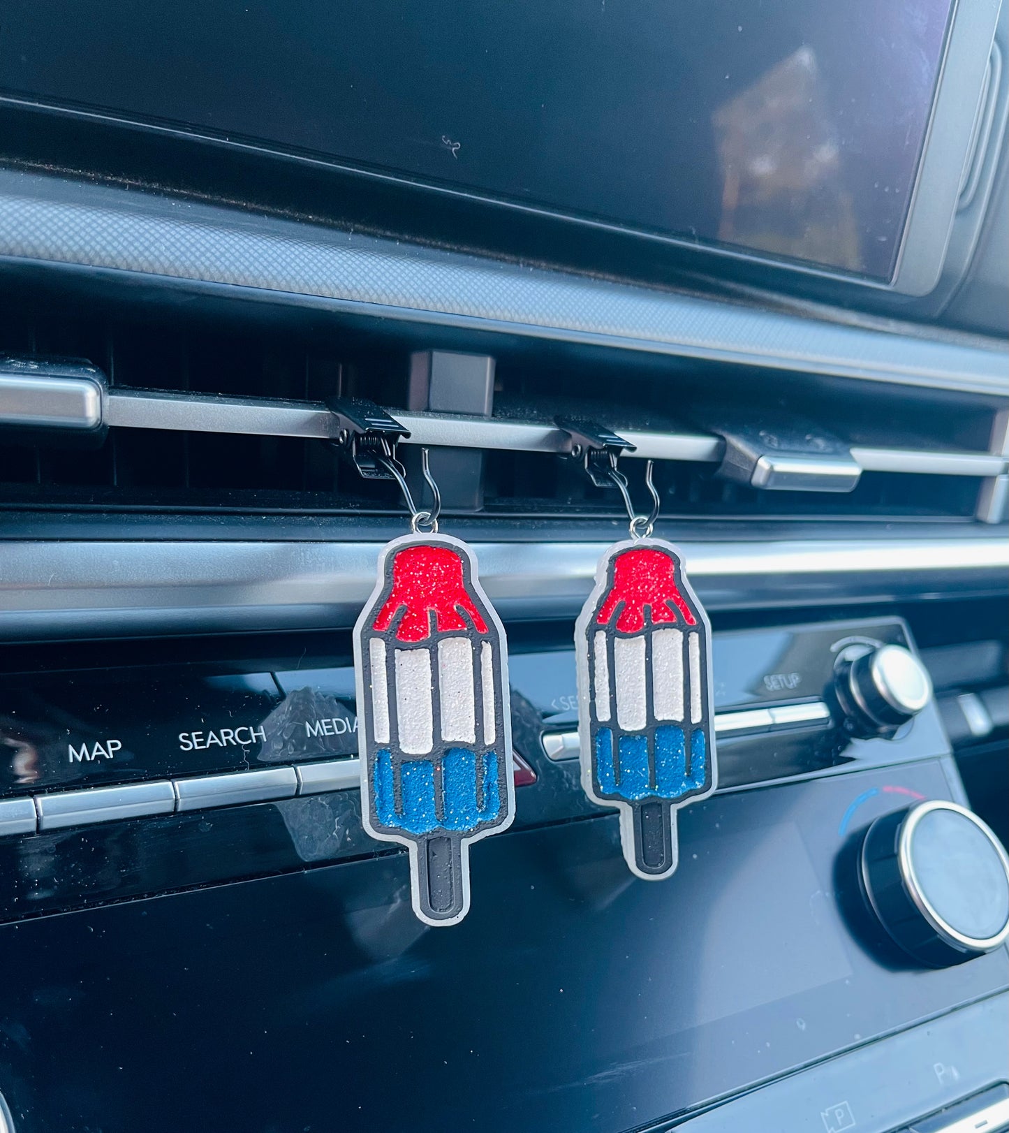 Patriotic Popsicle Vent Car Freshie Set of 2