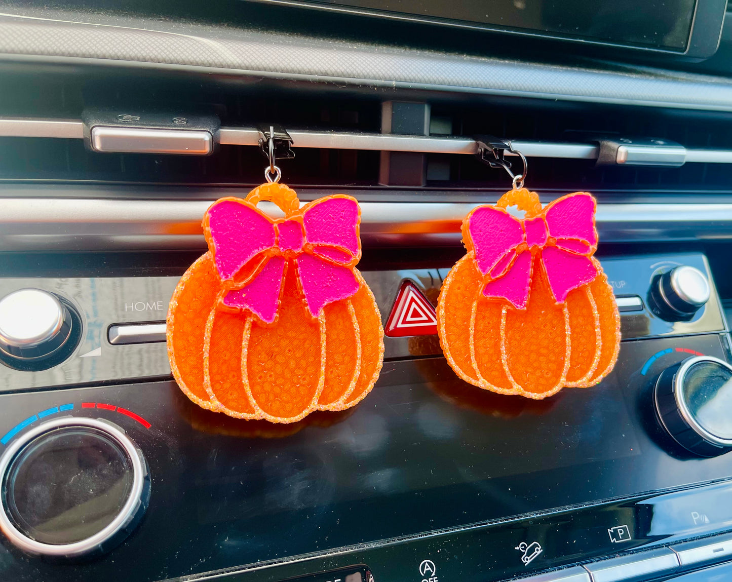 Pumpkin with Bow VENT Car Freshies Set of 2