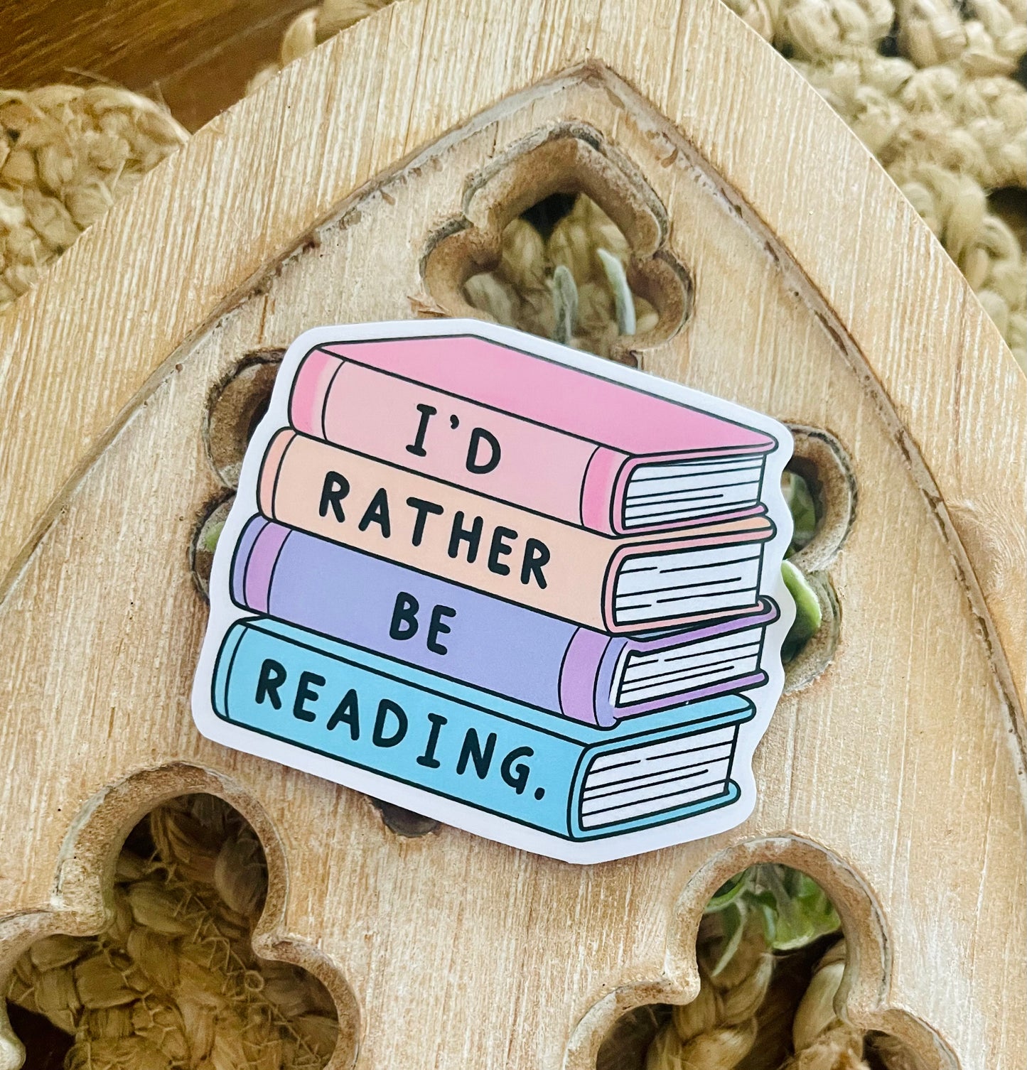 I’d Rather Be Reading Vinyl Sticker