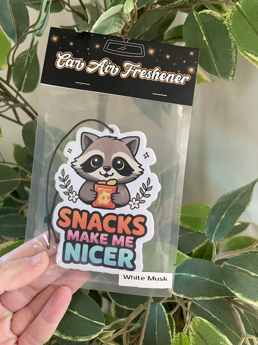 Snacks Make Me Nicer Air Freshener