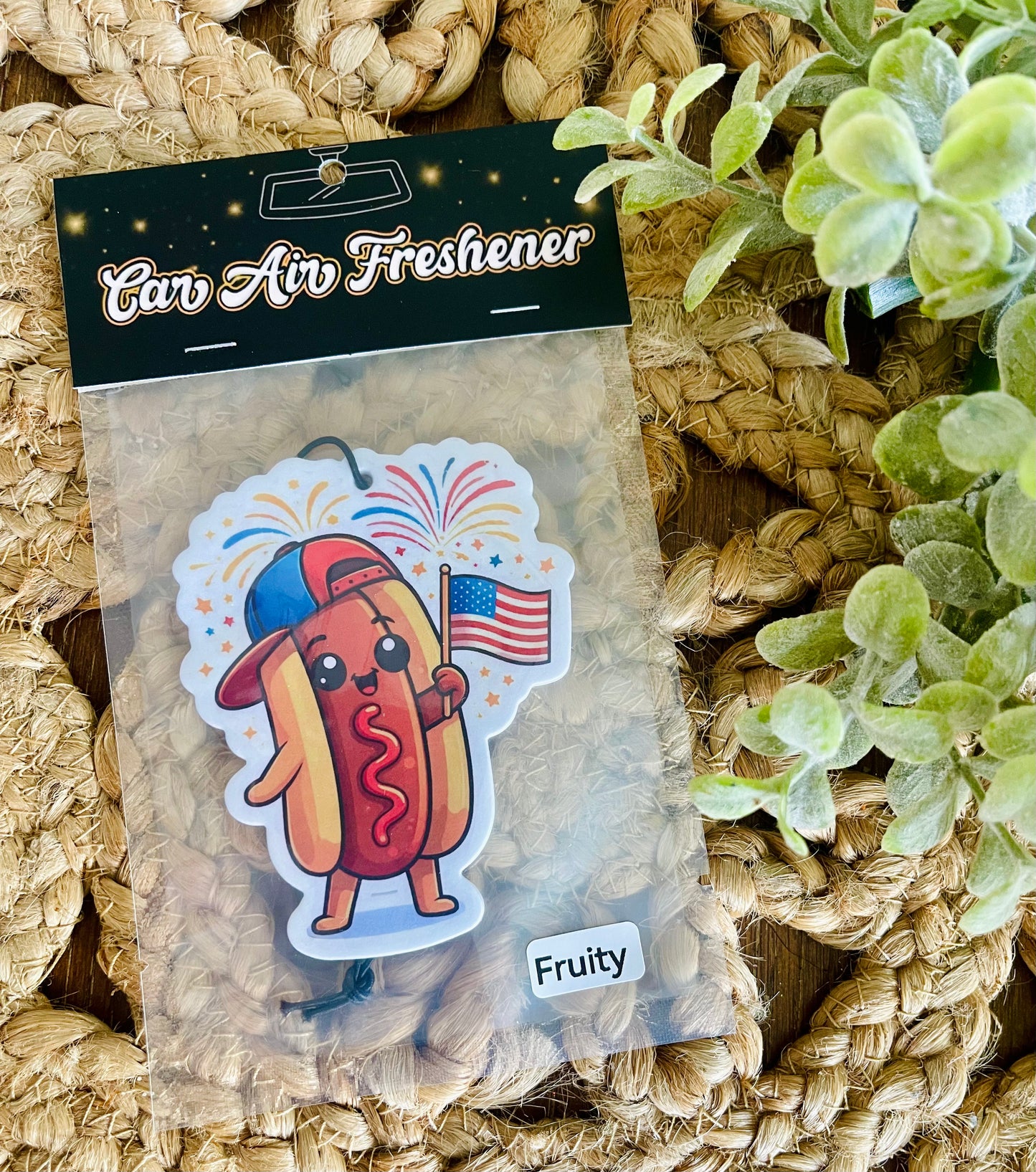Patriotic Hot Dog Air Freshener