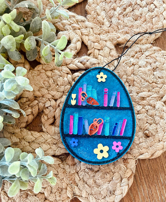 Egg Book Shelf Car Freshie