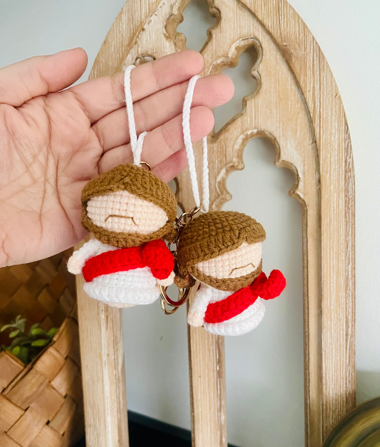 Jesus Crochet Keychain