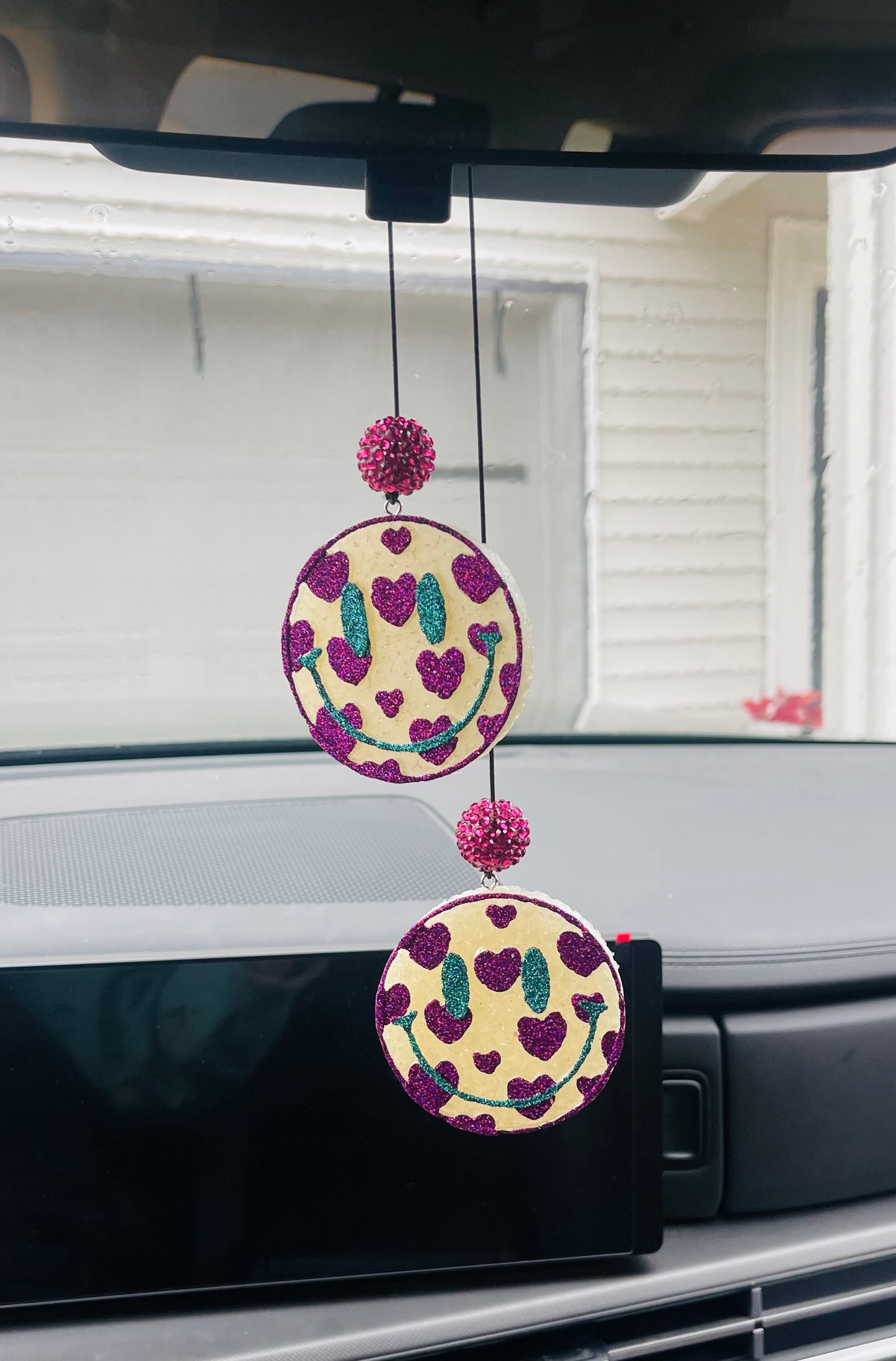 Heart Face Dangle Car Freshie