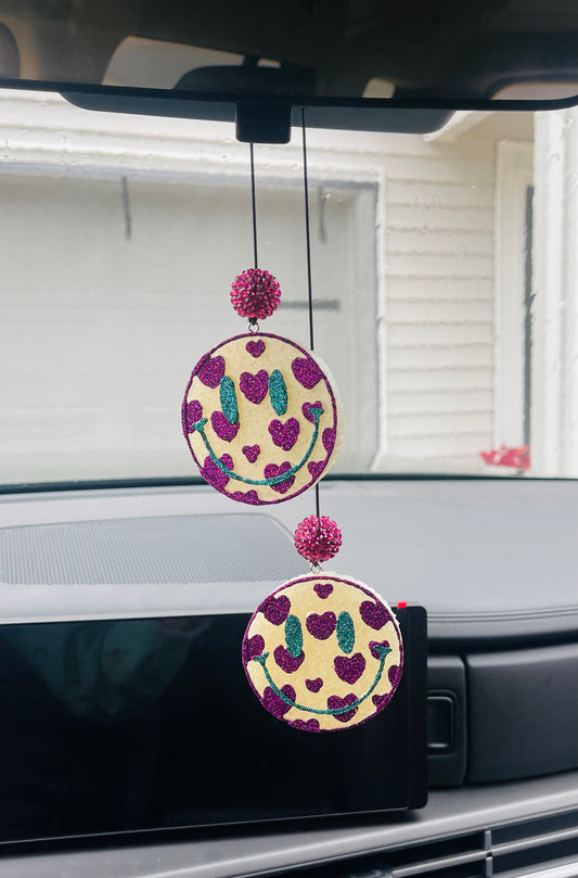Heart Face Dangle Car Freshie