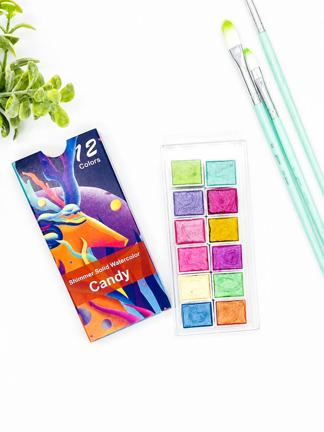 Shimmer Watercolor Paint Palette Sets