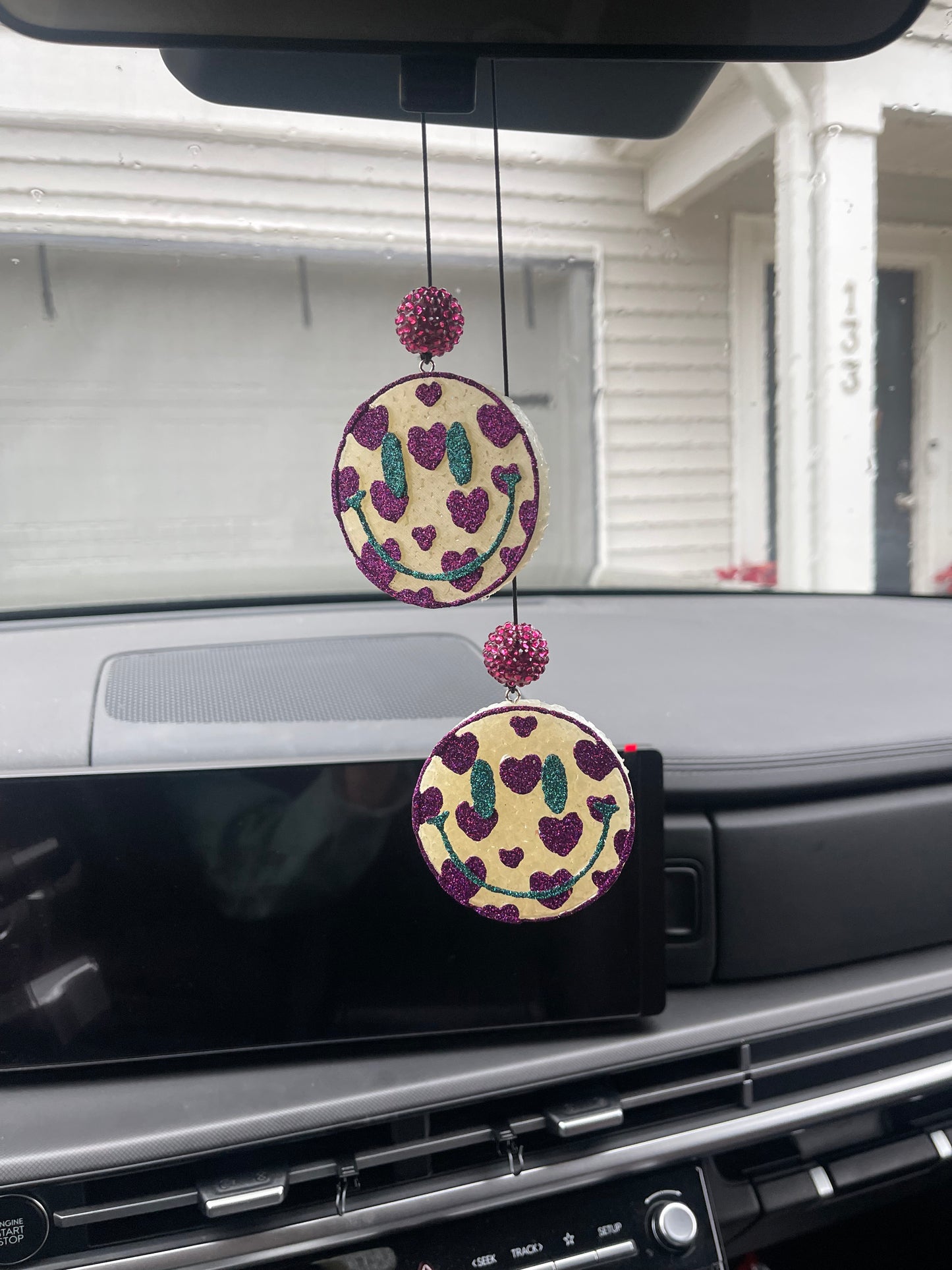 Heart Face Dangle Car Freshie
