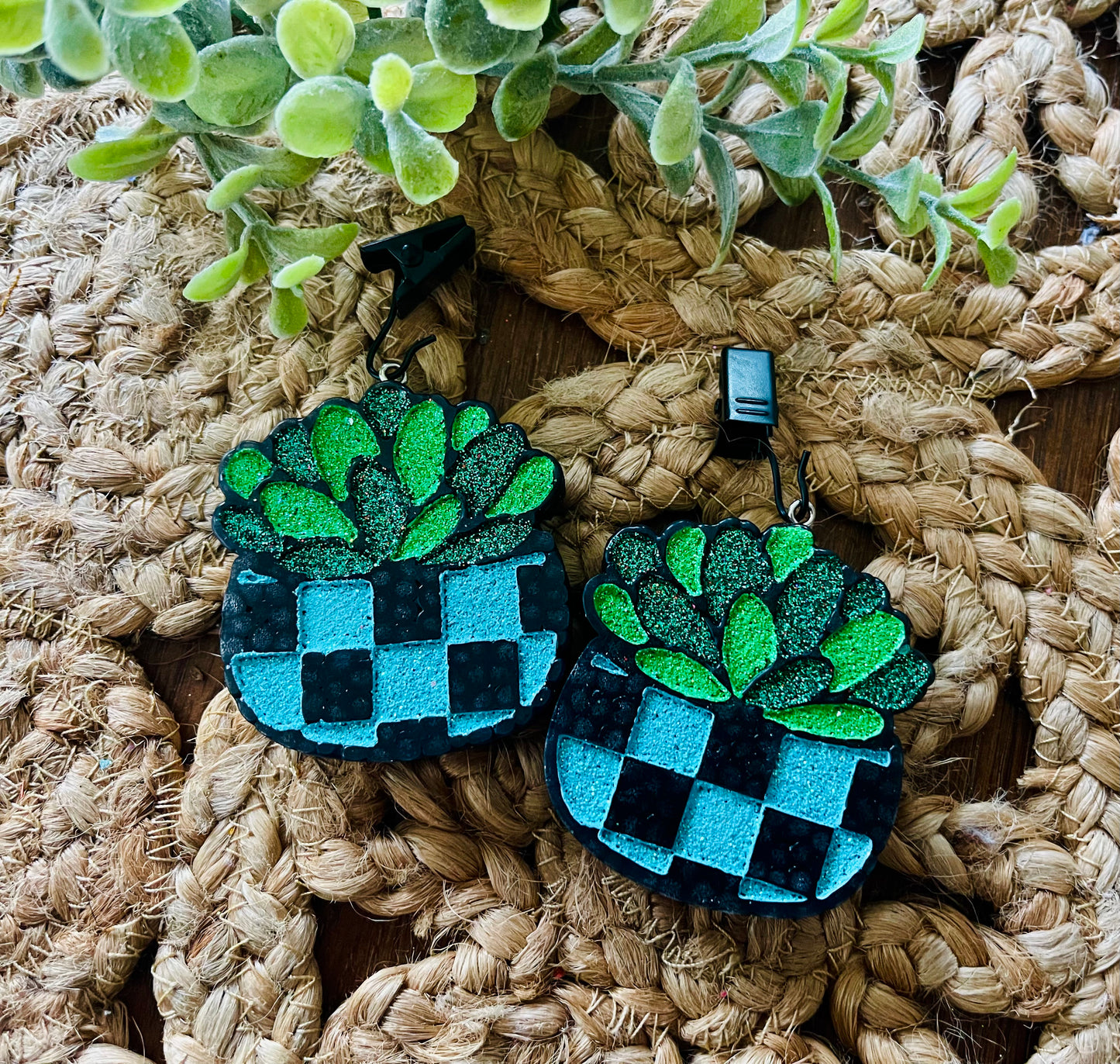 Succulent Plant Vent Car Freshie Set of 2