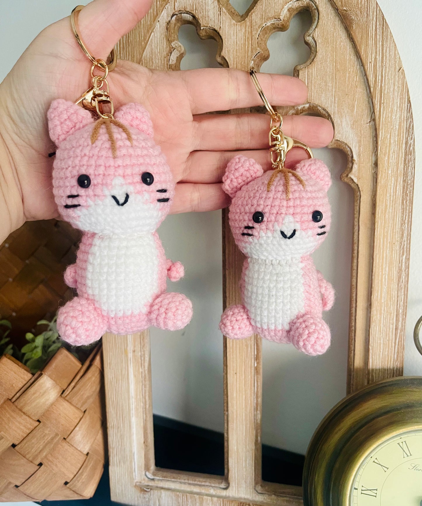 Cat Crochet Keychain