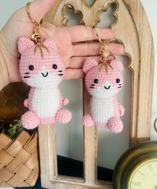 Cat Crochet Keychain