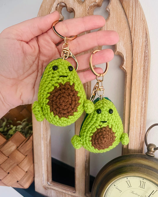 Avocado Crochet Keychain