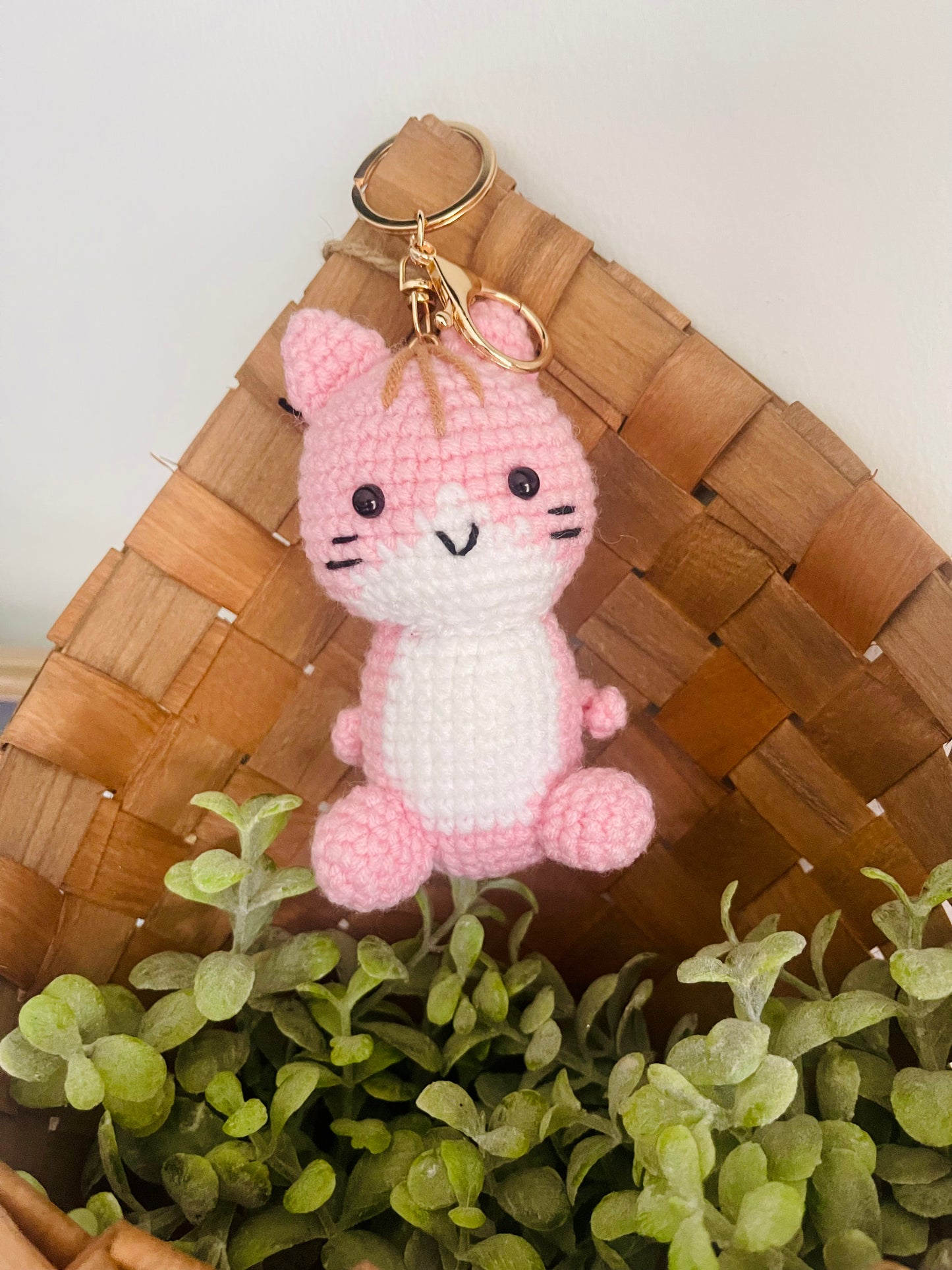 Cat Crochet Keychain