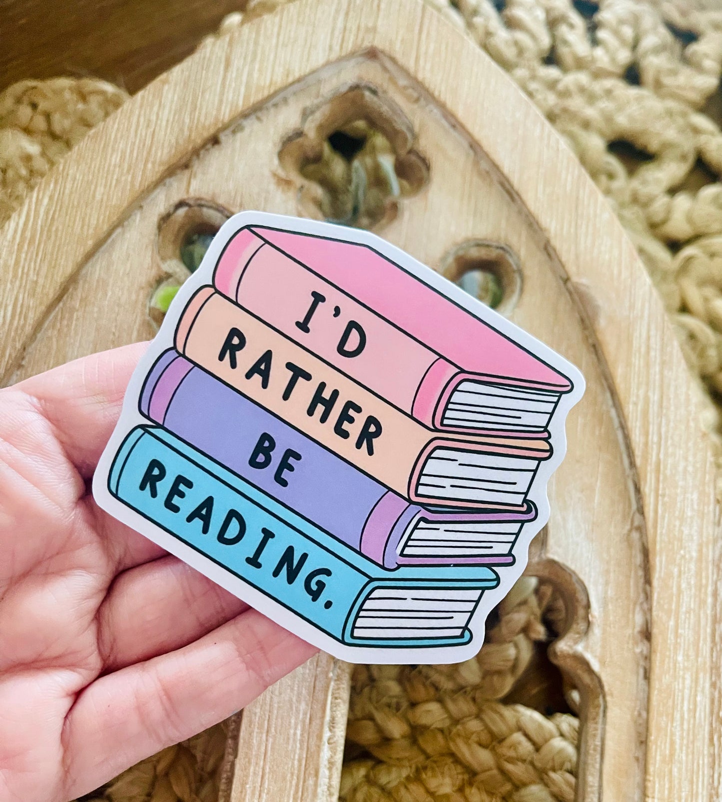 I’d Rather Be Reading Vinyl Sticker