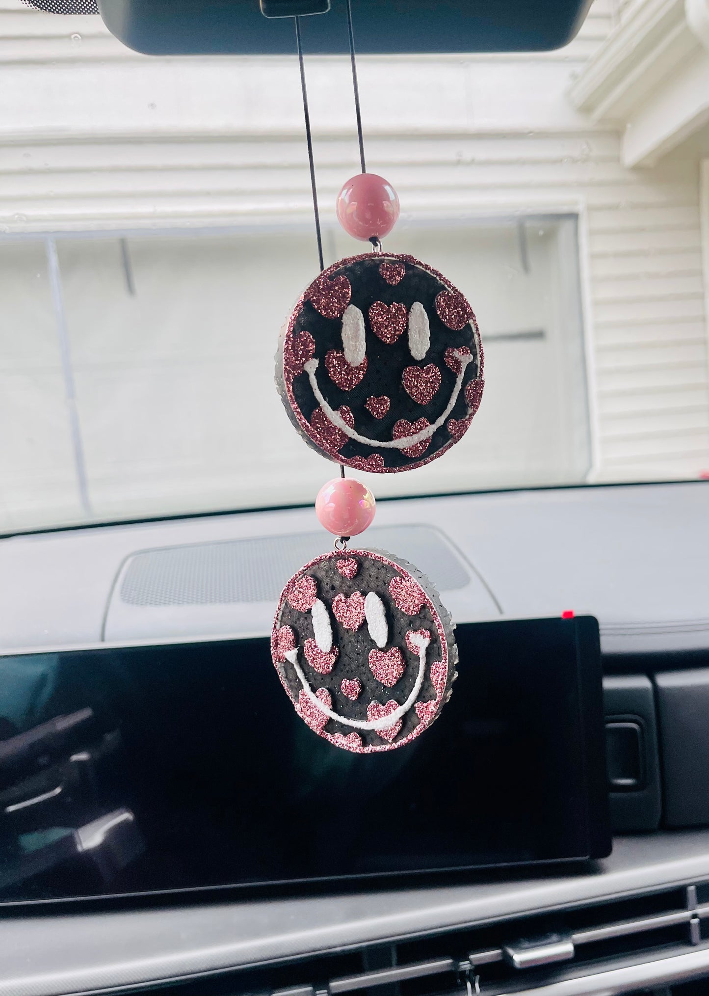 Heart Face Dangle Car Freshie