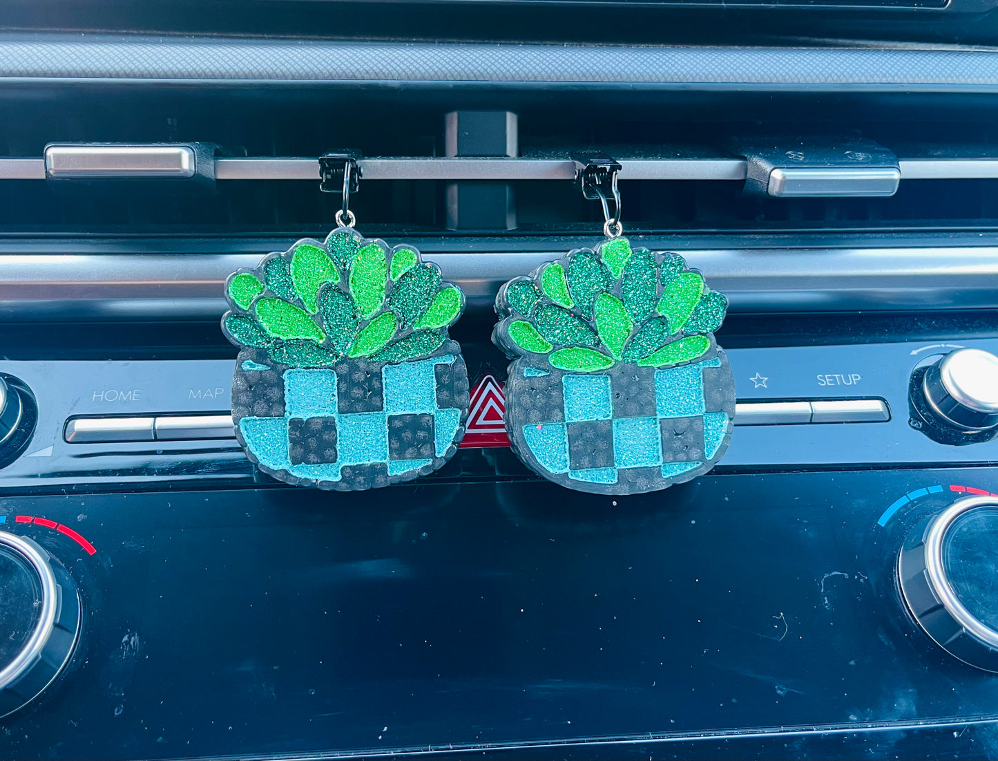Succulent Plant Vent Car Freshie Set of 2
