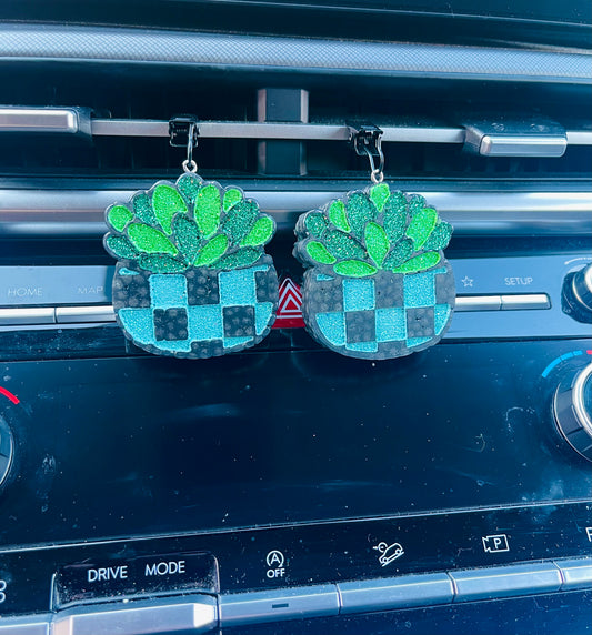 Succulent Plant Vent Car Freshie Set of 2