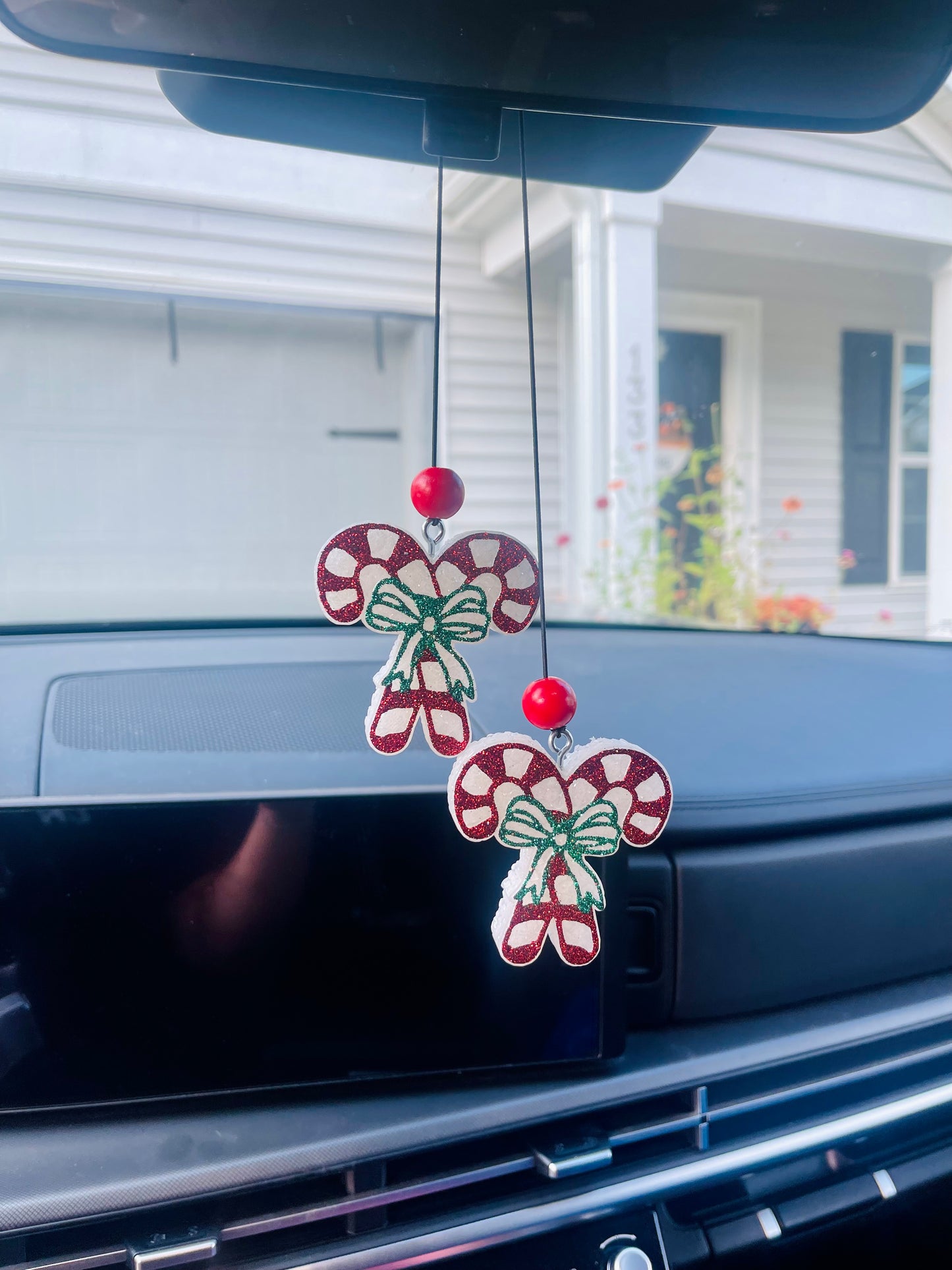 Candy Cane Dangle Car Freshie