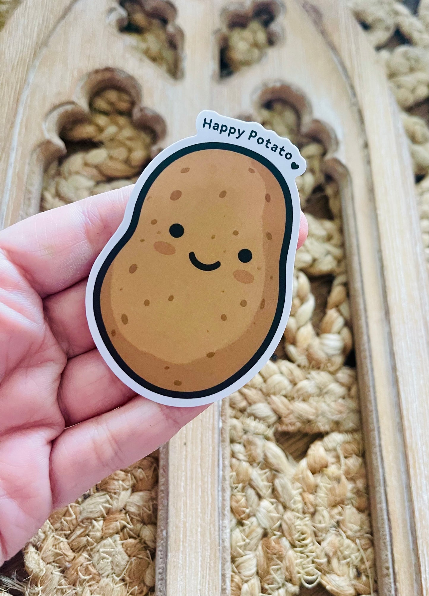 Happy Potato Vinyl Sticker