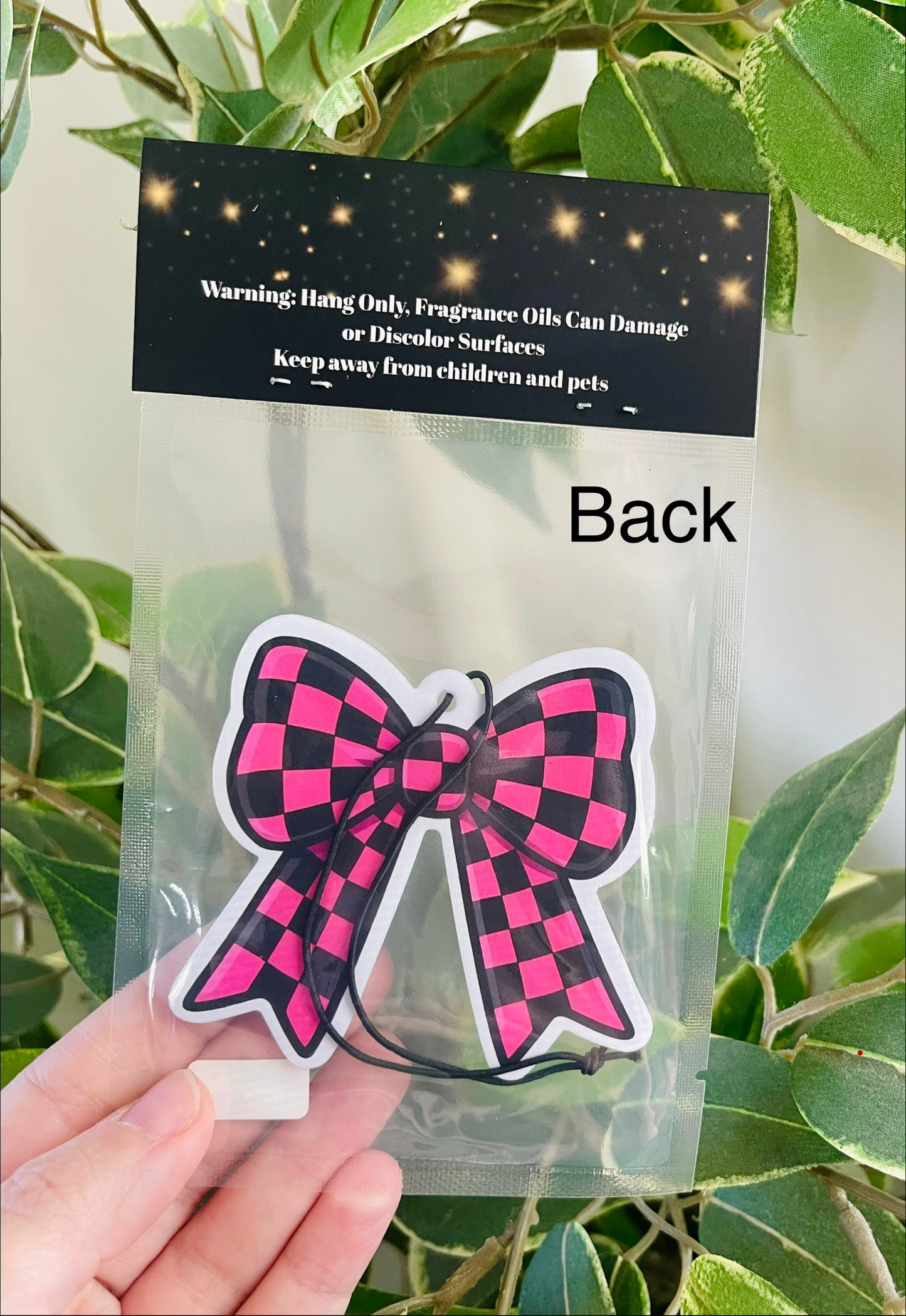 Checkered Bow Air Freshener