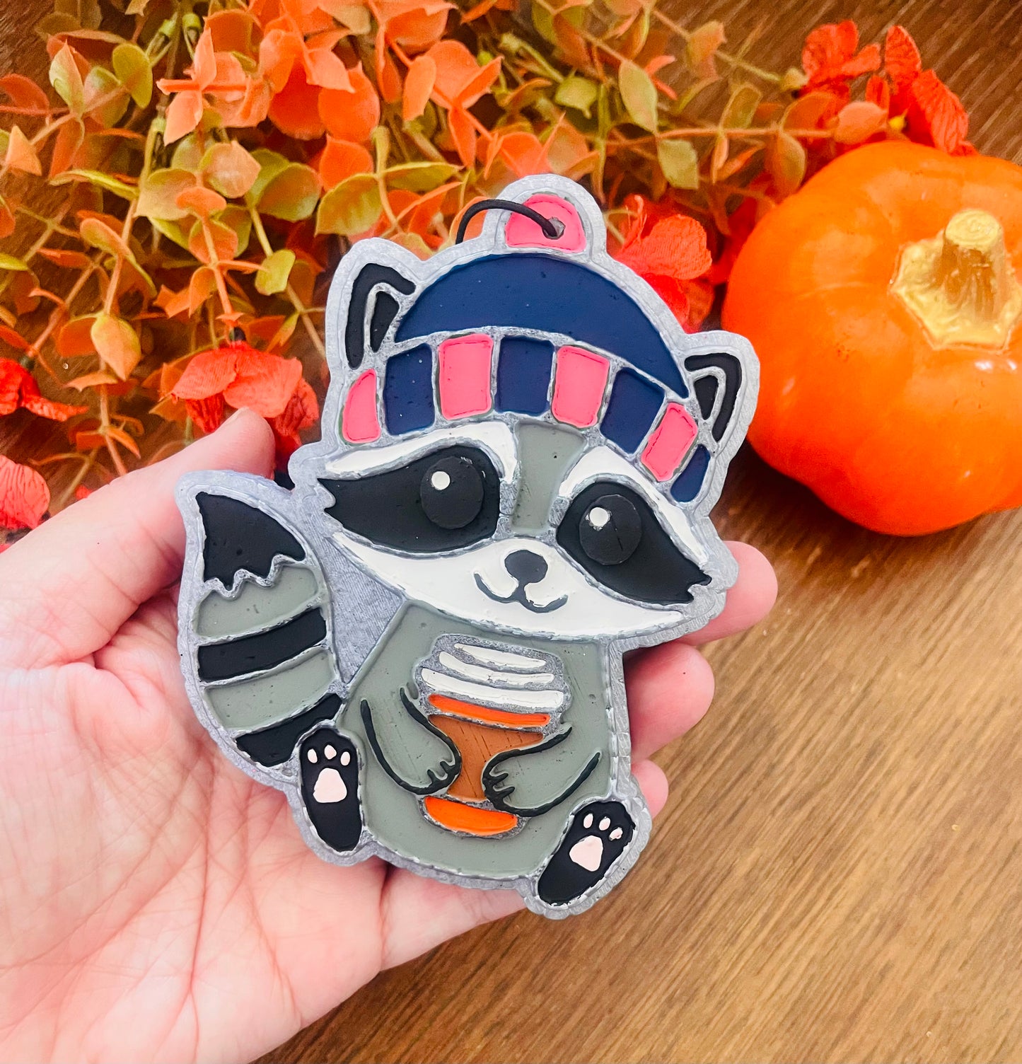 Cozy Raccoon Car Freshie