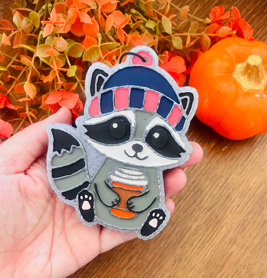 Cozy Raccoon Car Freshie
