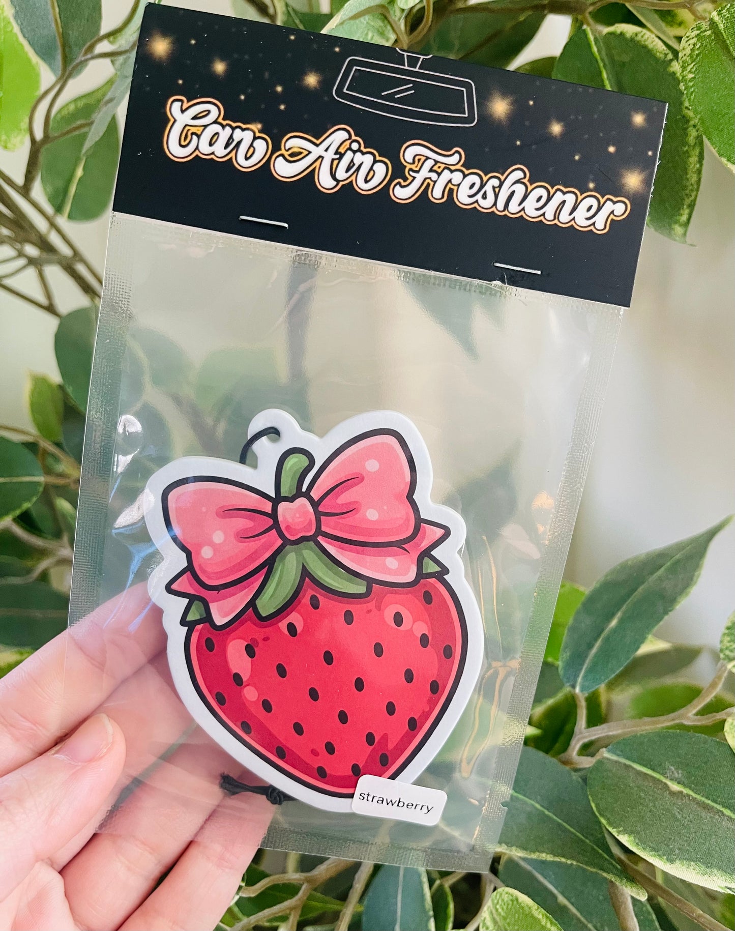 Strawberry with Bow Air Freshener