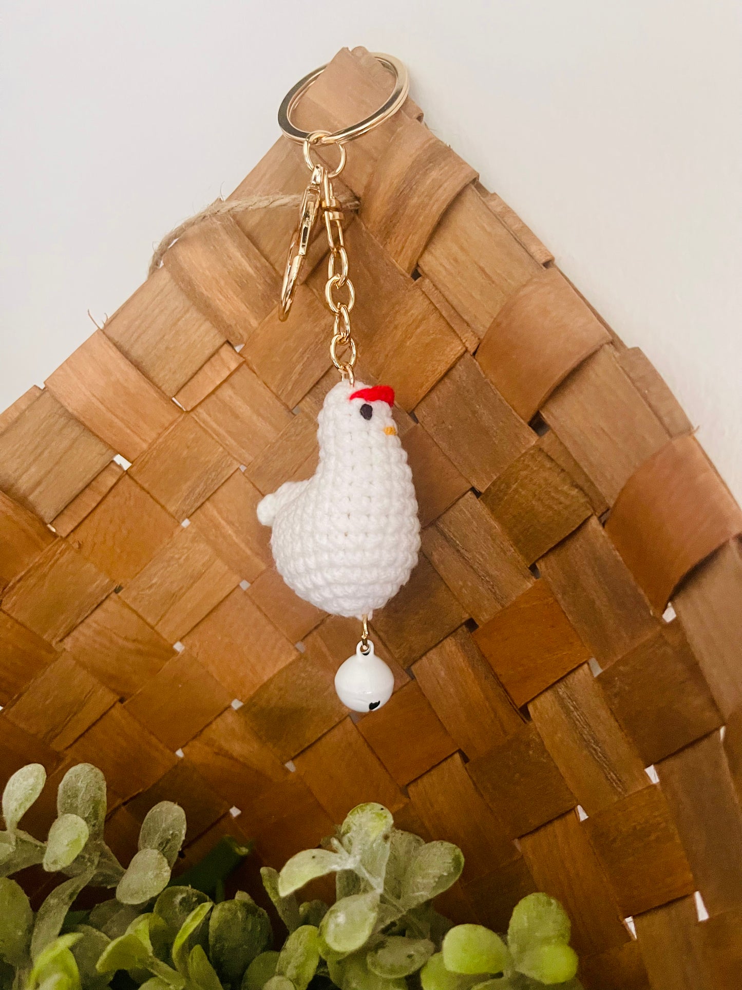 Chicken Crochet Keychain