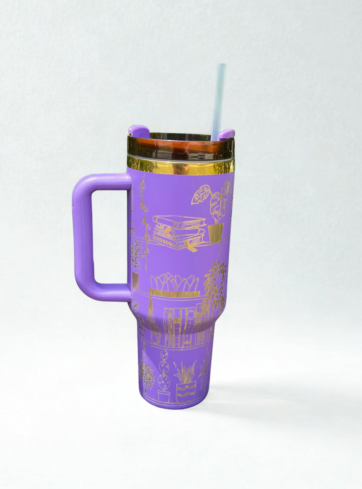 Plants & Books 40oz Laser Engraved Tumbler