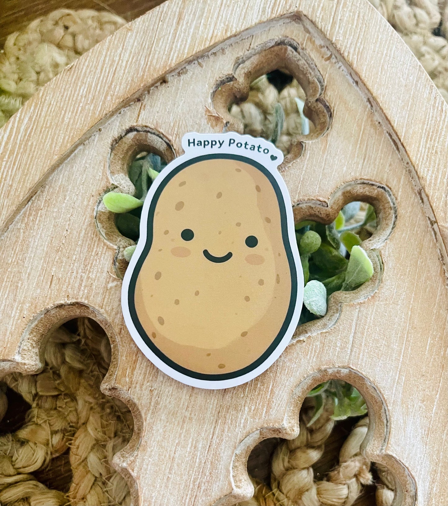 Happy Potato Vinyl Sticker