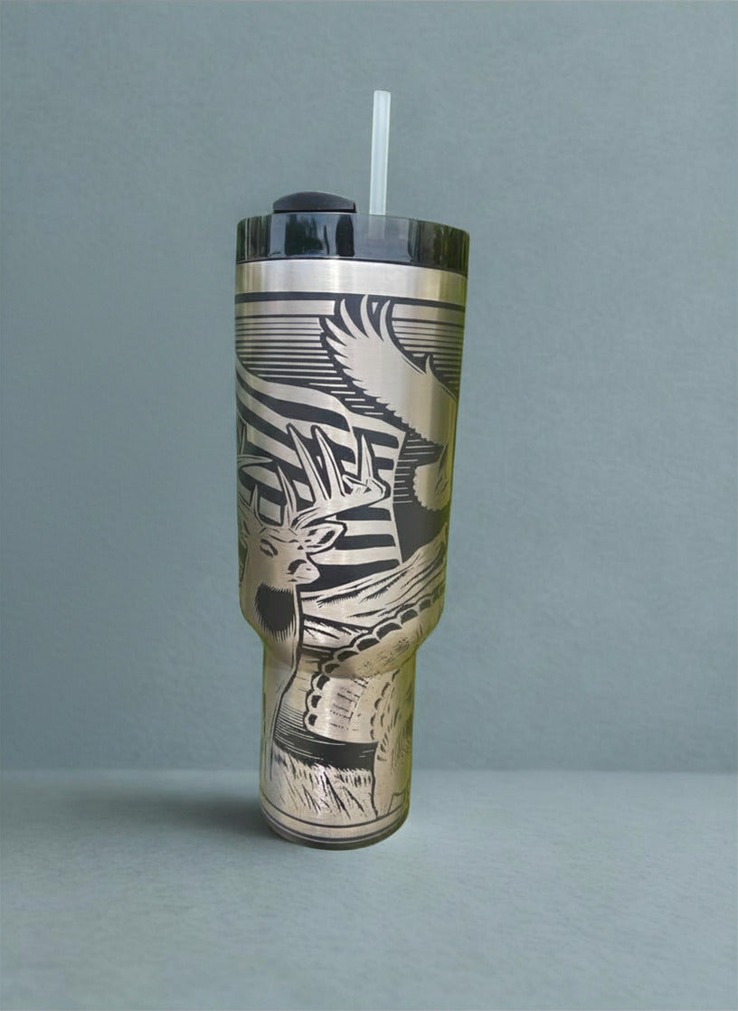Hunting 40oz Laser Engraved Tumbler
