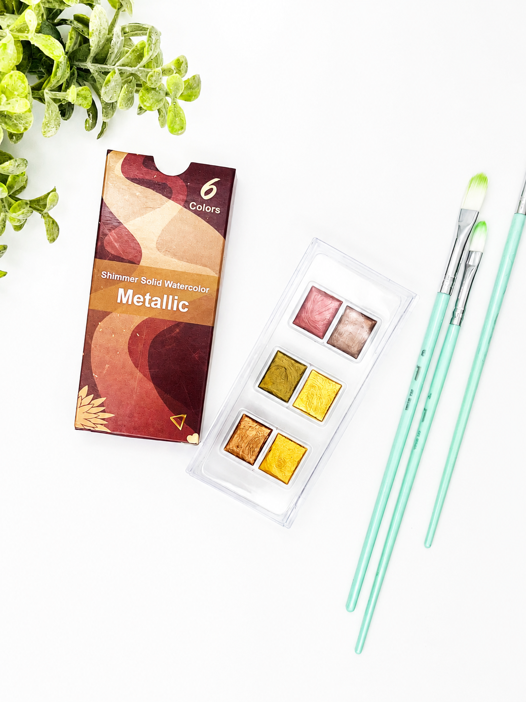 Shimmer Watercolor Paint Palette Sets
