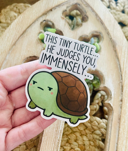 This Tiny Turtle Vinyl Sticker