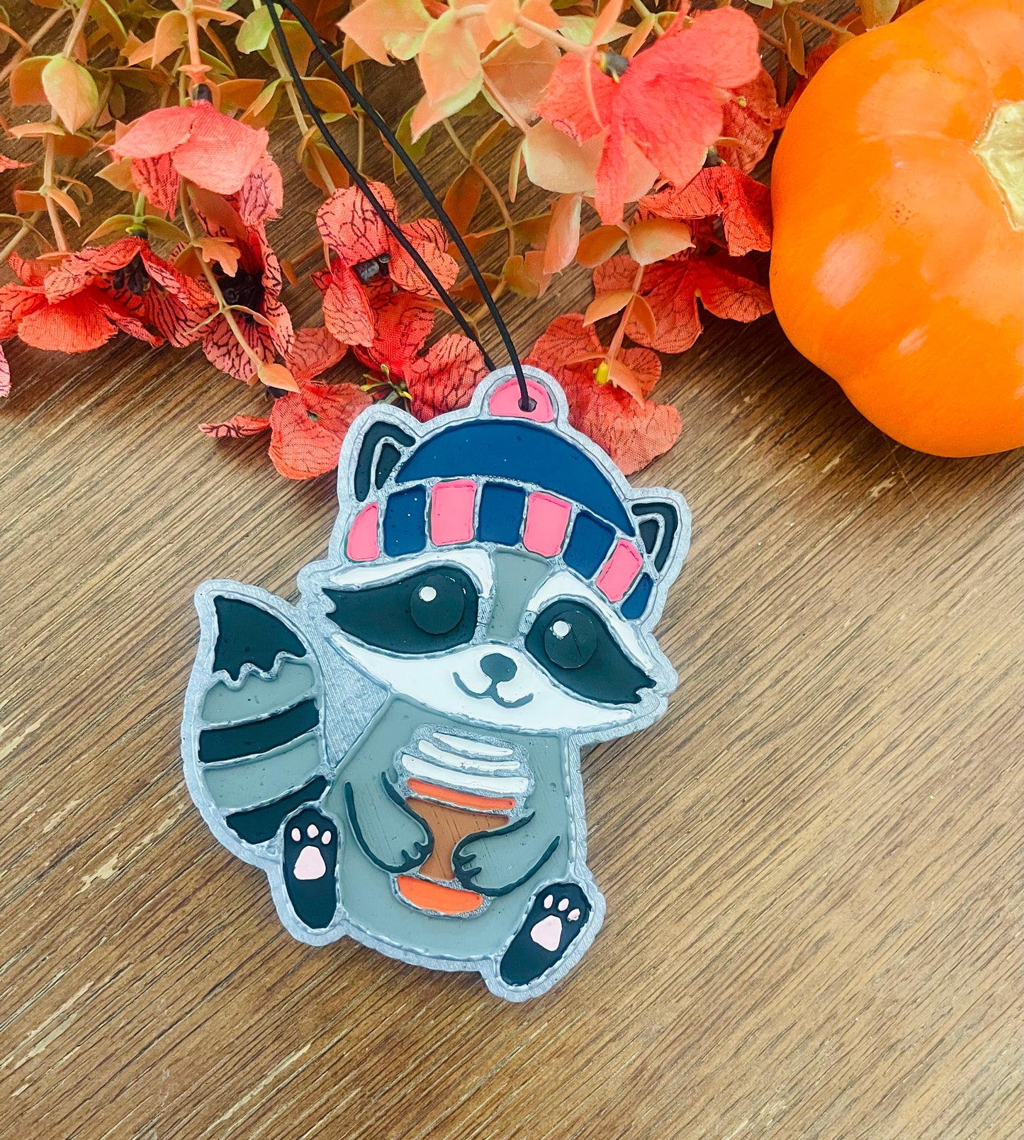 Cozy Raccoon Car Freshie