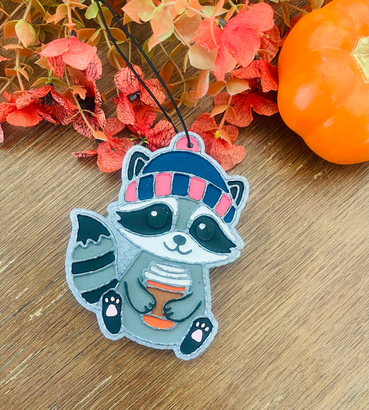 Cozy Raccoon Car Freshie
