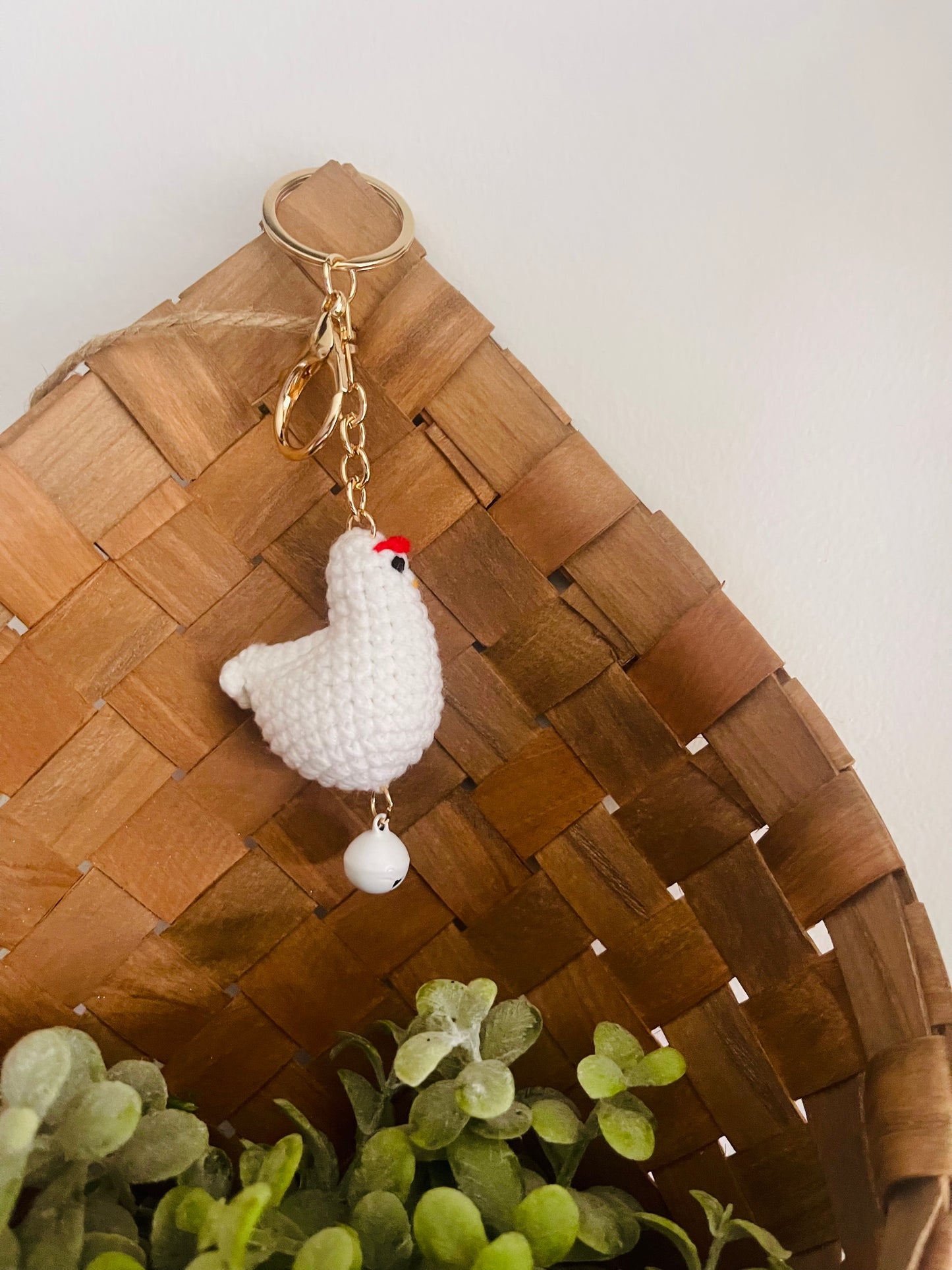 Chicken Crochet Keychain