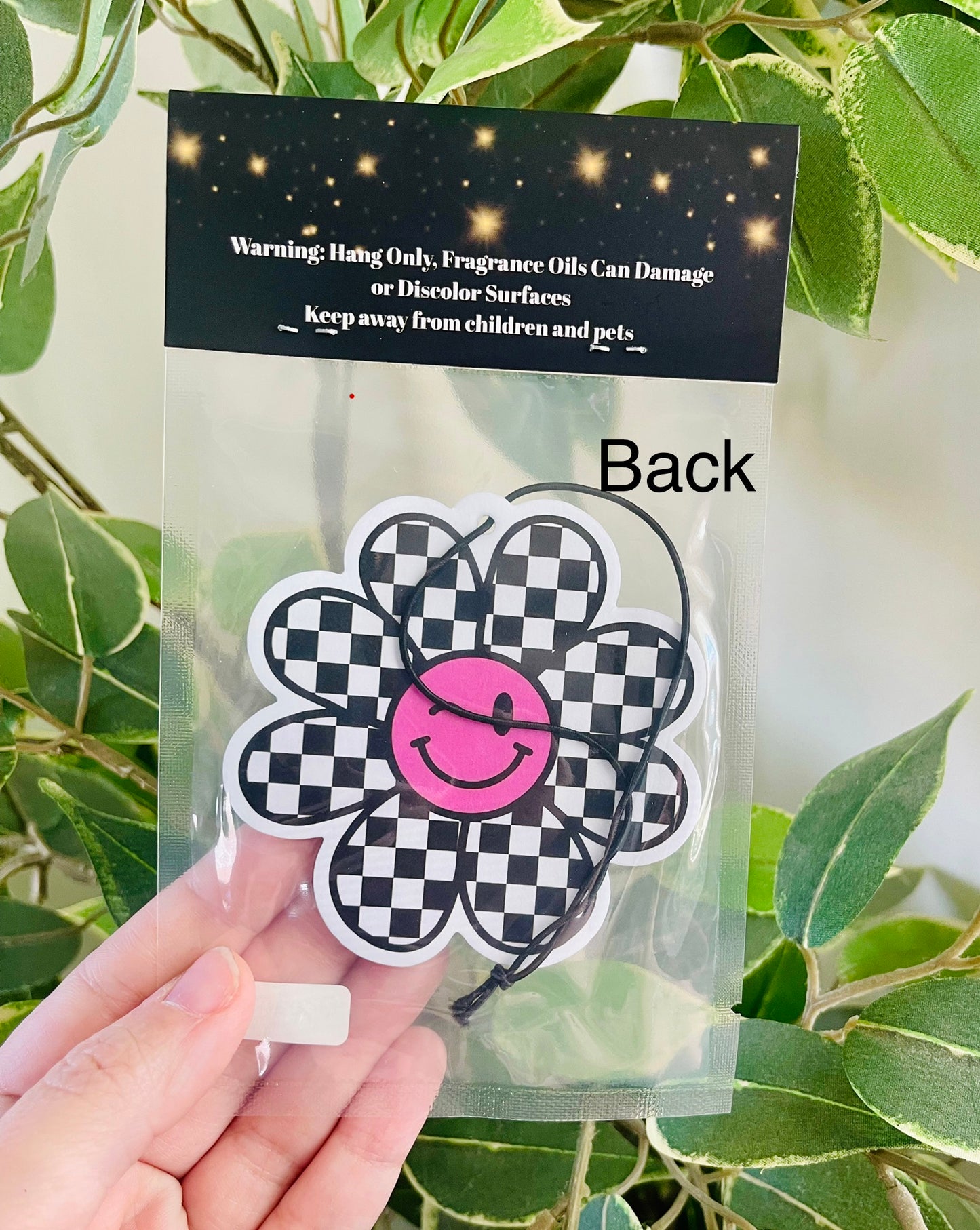 Checkered Daisy Air Freshener