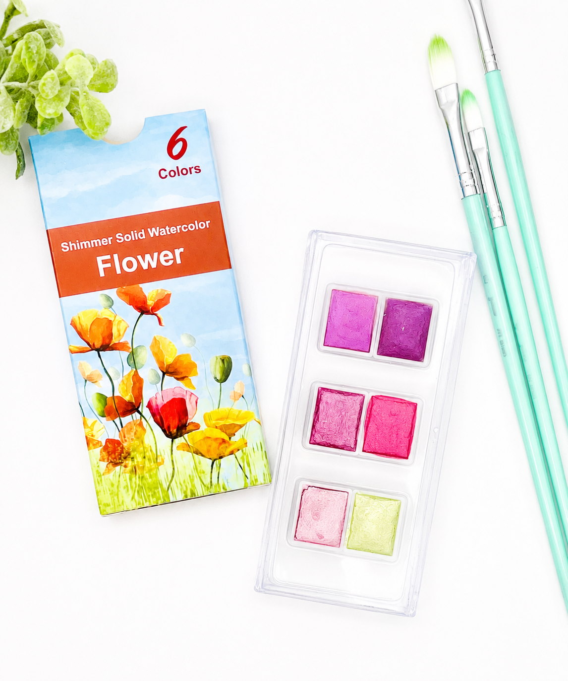 Shimmer Watercolor Paint Palette Sets