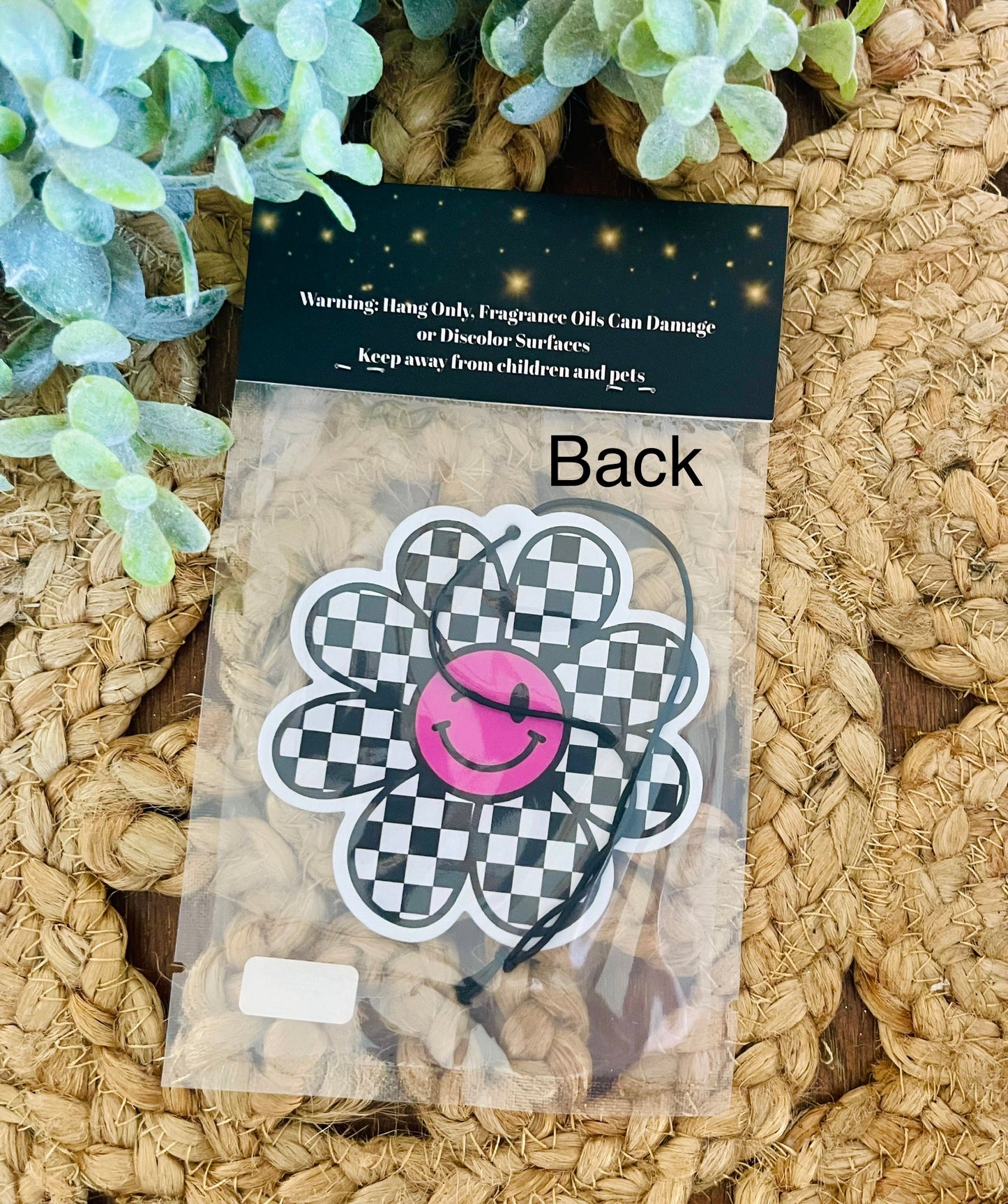 Checkered Daisy Air Freshener