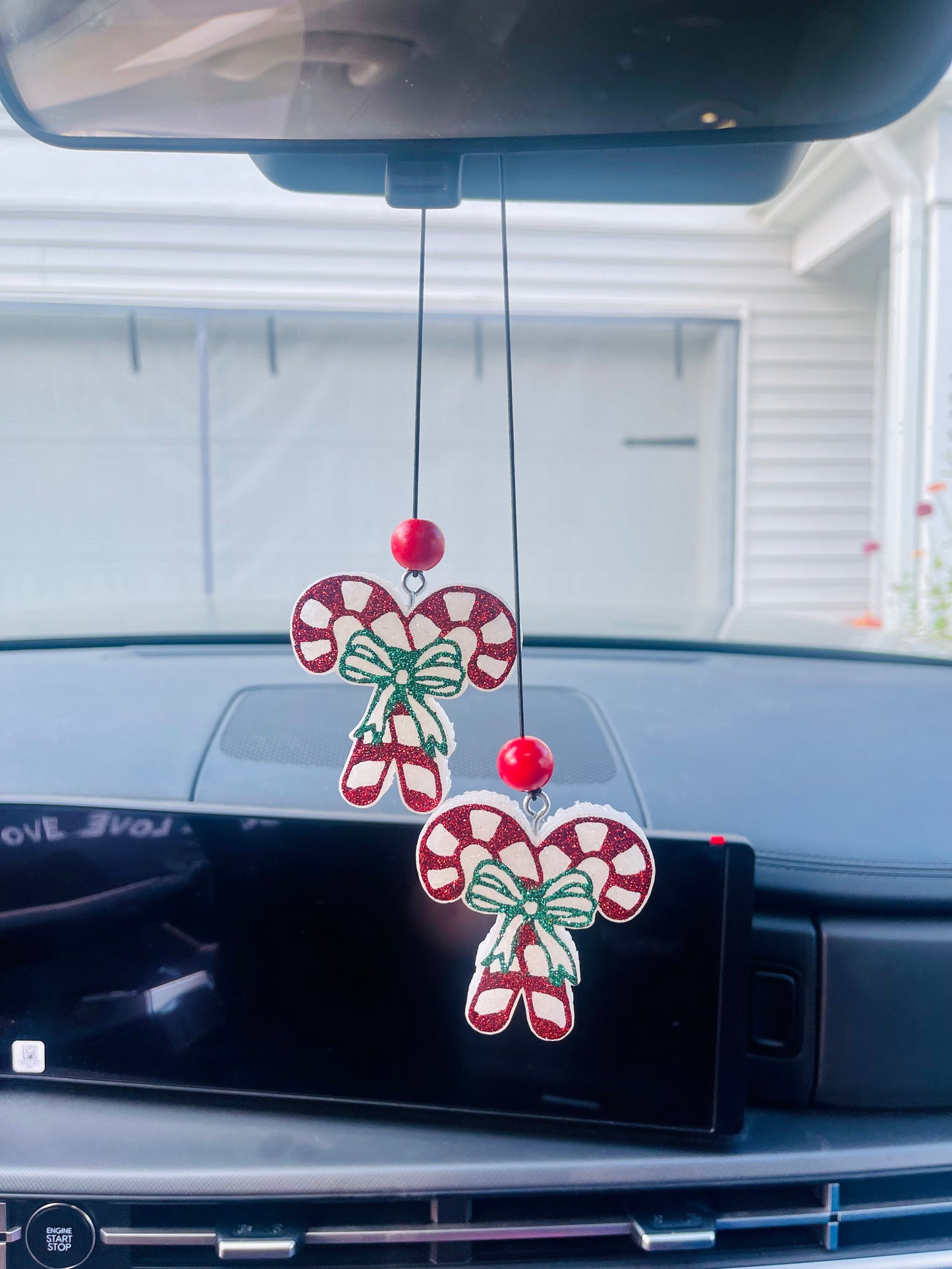 Candy Cane Dangle Car Freshie