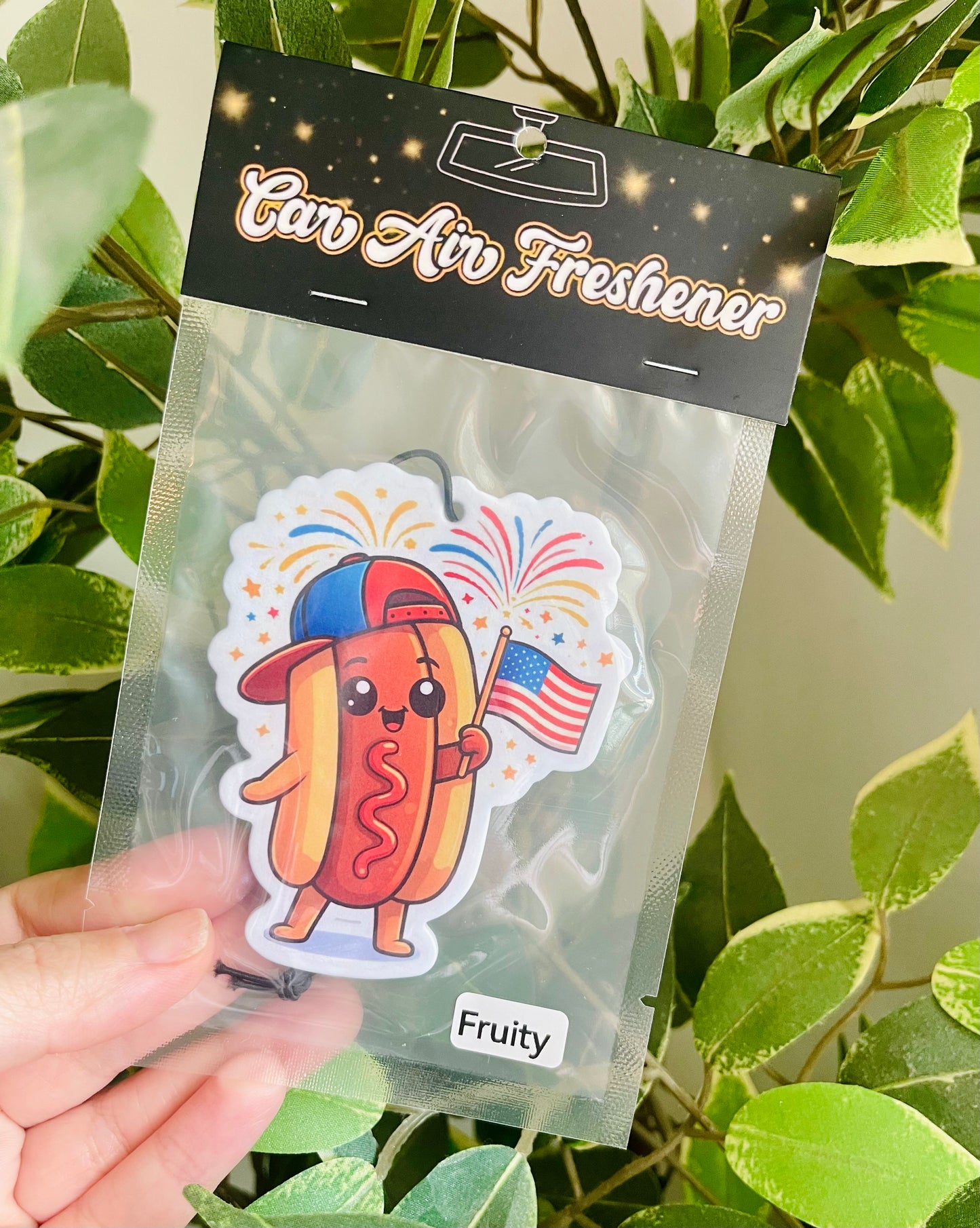 Patriotic Hot Dog Air Freshener