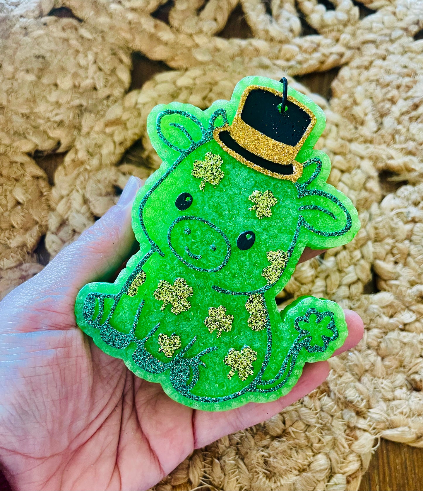 St Patrick’s Day Cow Car Freshie