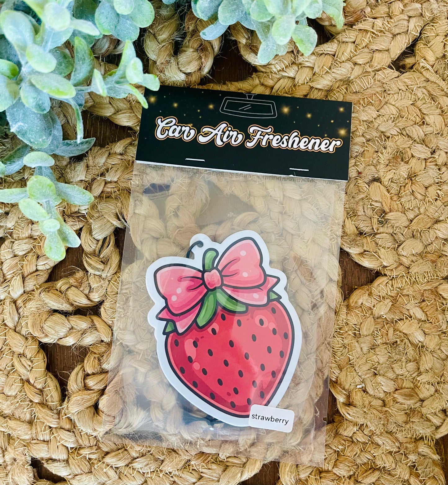 Strawberry with Bow Air Freshener